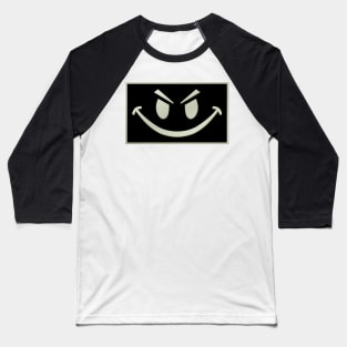 "Glow in the Dark" Style Evil Smiley Baseball T-Shirt